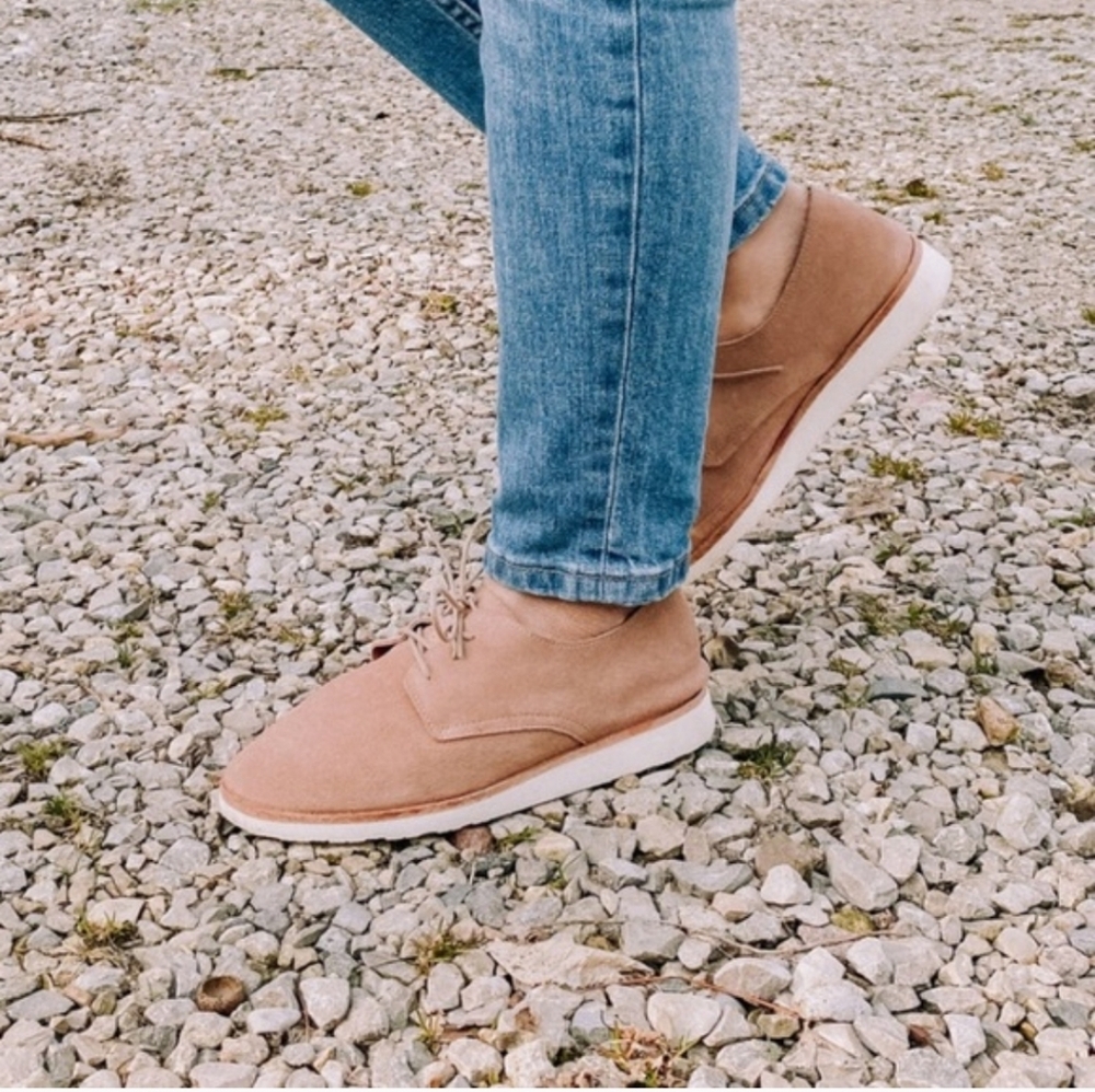 NEW Nisolo Lightweight Suede Travel Derby Sedona Dusty Rose 7